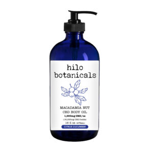 MACADAMIA NUT CBD BODY OIL, 16 OZ, CITRUS CUCUMBER (1,000MG)