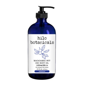 MACADAMIA NUT CBD BODY OIL, 16 OZ, GARDENIA (1,500MG)