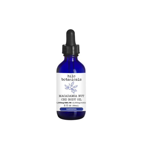 MACADAMIA NUT CBD BODY OIL, 2 OZ, GARDENIA (1,000MG)